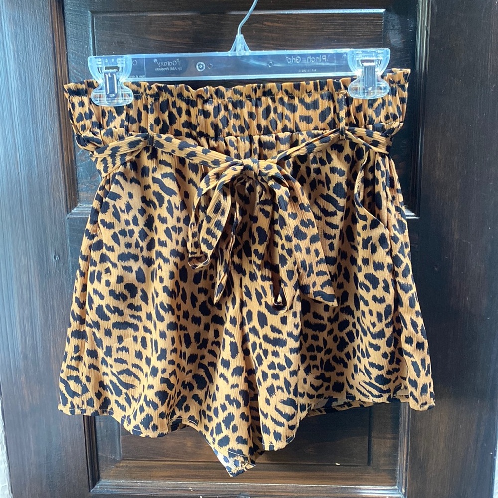 Leopard print shorts
